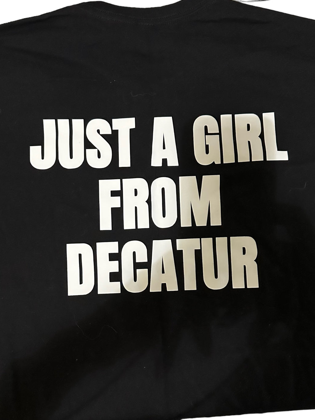 TNC- JUST A GIRL FROM DECATUR Black Logo T-shirt