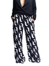 Isabella Wide Leg Pants- Black/Cream