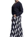 Isabella Wide Leg Pants- Black/Cream