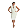 Tara - Cream Signature V-Neck Dress - TN-9