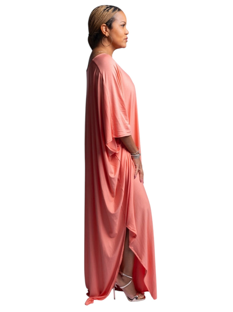 November - Comfort Caftan - Coral Blossom- TN-146