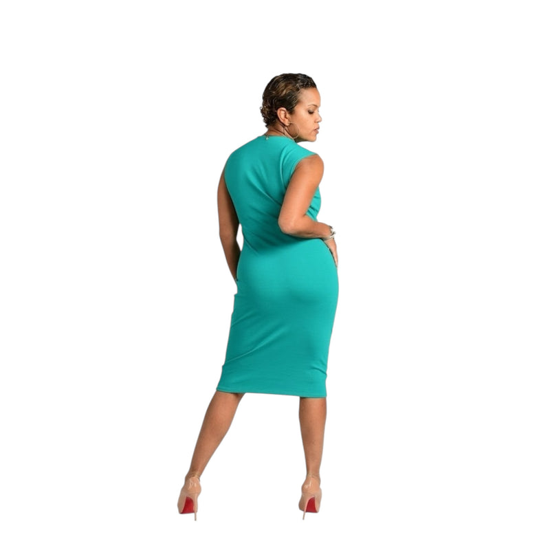 Tara - Emerald Signature V-Neck Dress - TN-9