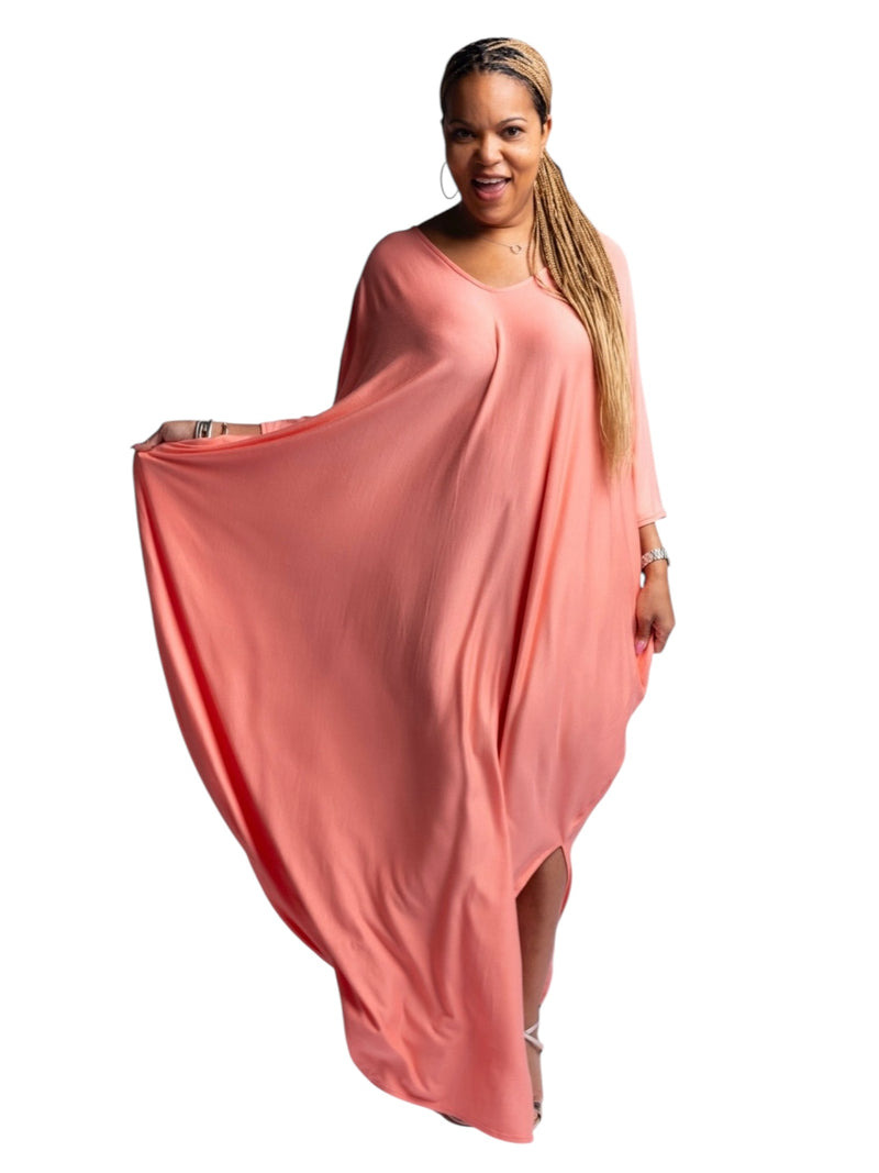 November - Comfort Caftan - Coral Blossom- TN-146