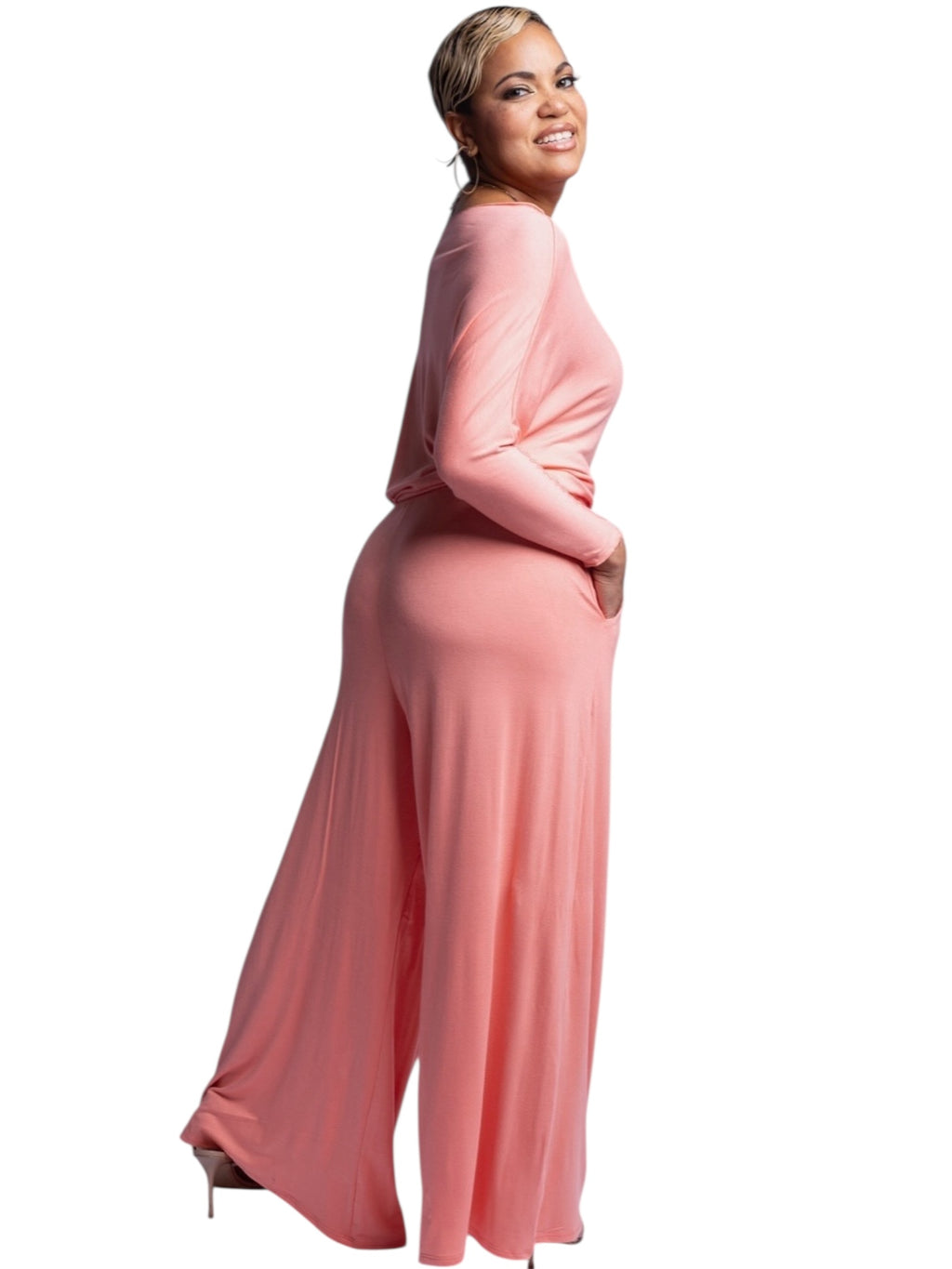 Wendi - Coral Blossom Comfort Pants - TN-157
