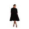 Charline - Black Swing Dress Coat - TN-87