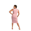 Tara - Blush Pink Signature V-Neck Dress - TN-9
