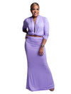 April - Lavender Bloom Comfort Wrap Top - TN-154