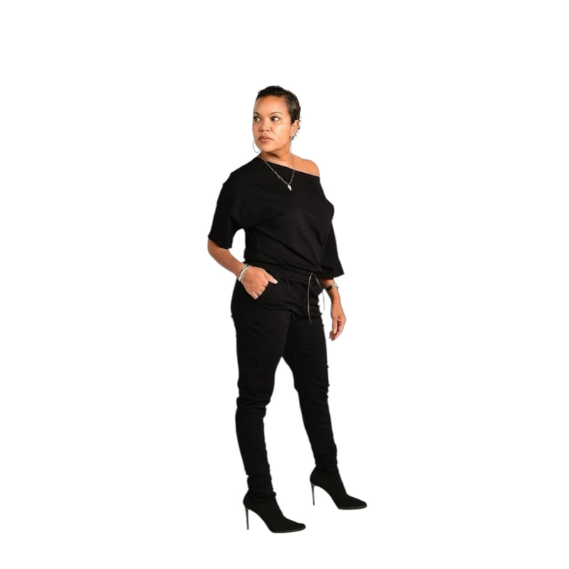 Miki - Black Short Sleeve Jumper - TN-58