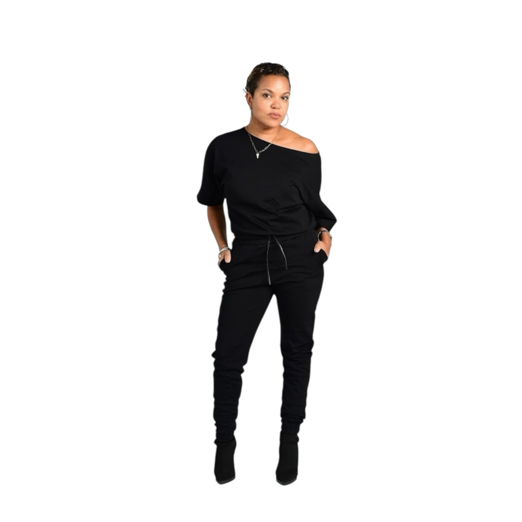 Miki - Black Short Sleeve Jumper - TN-58