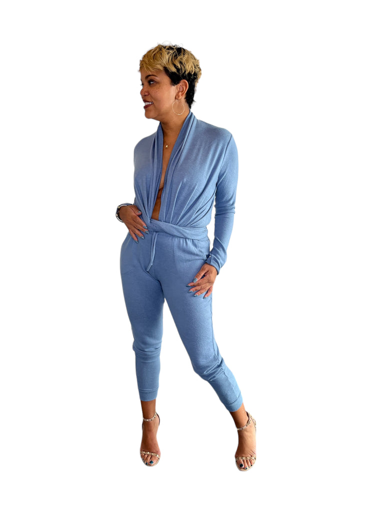 April - Denim Wrap Top - TN-154