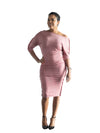 Kendra - Pink Tye Dye Mid Calf Dress - TN-109