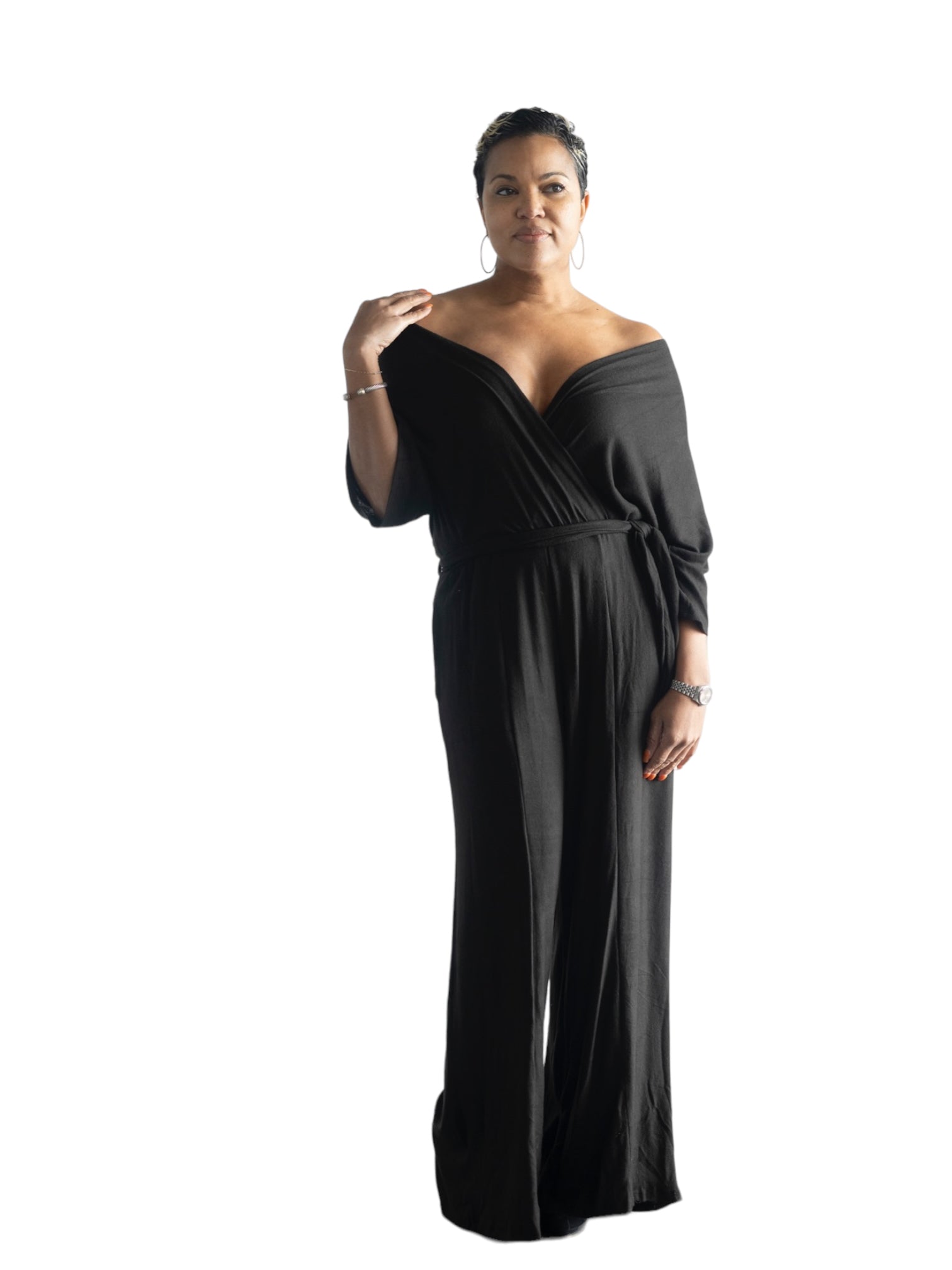肌触りがいい Serena - Zen Wide Leg Jumper - Black - TN - 151 – Tracy その他