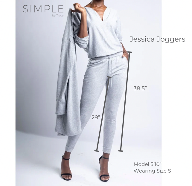 JESSICA - Drawstring Joggers - White Cloud