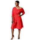 Eboni - Red Wide Leg Shorts - TN-129