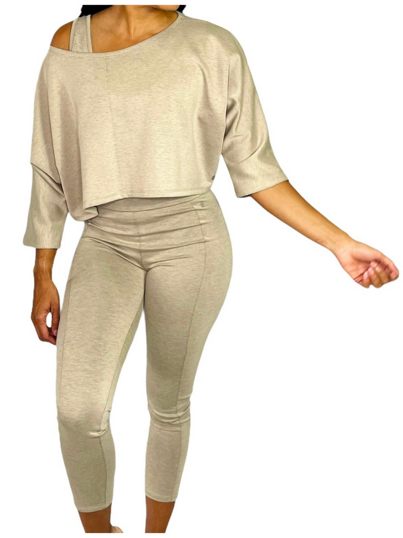 Taylor - Taupe Crop Top TN-139