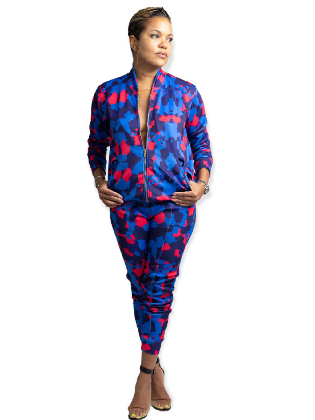 Dean Blue/Pink Camouflage Joggers TN-102