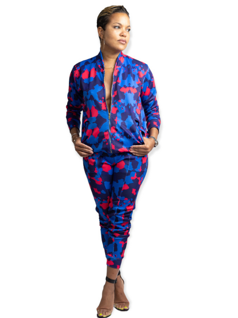 Dean Blue/Pink Camouflage Joggers TN-102