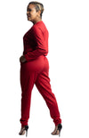 Kimora - Red Keyhole Jumper