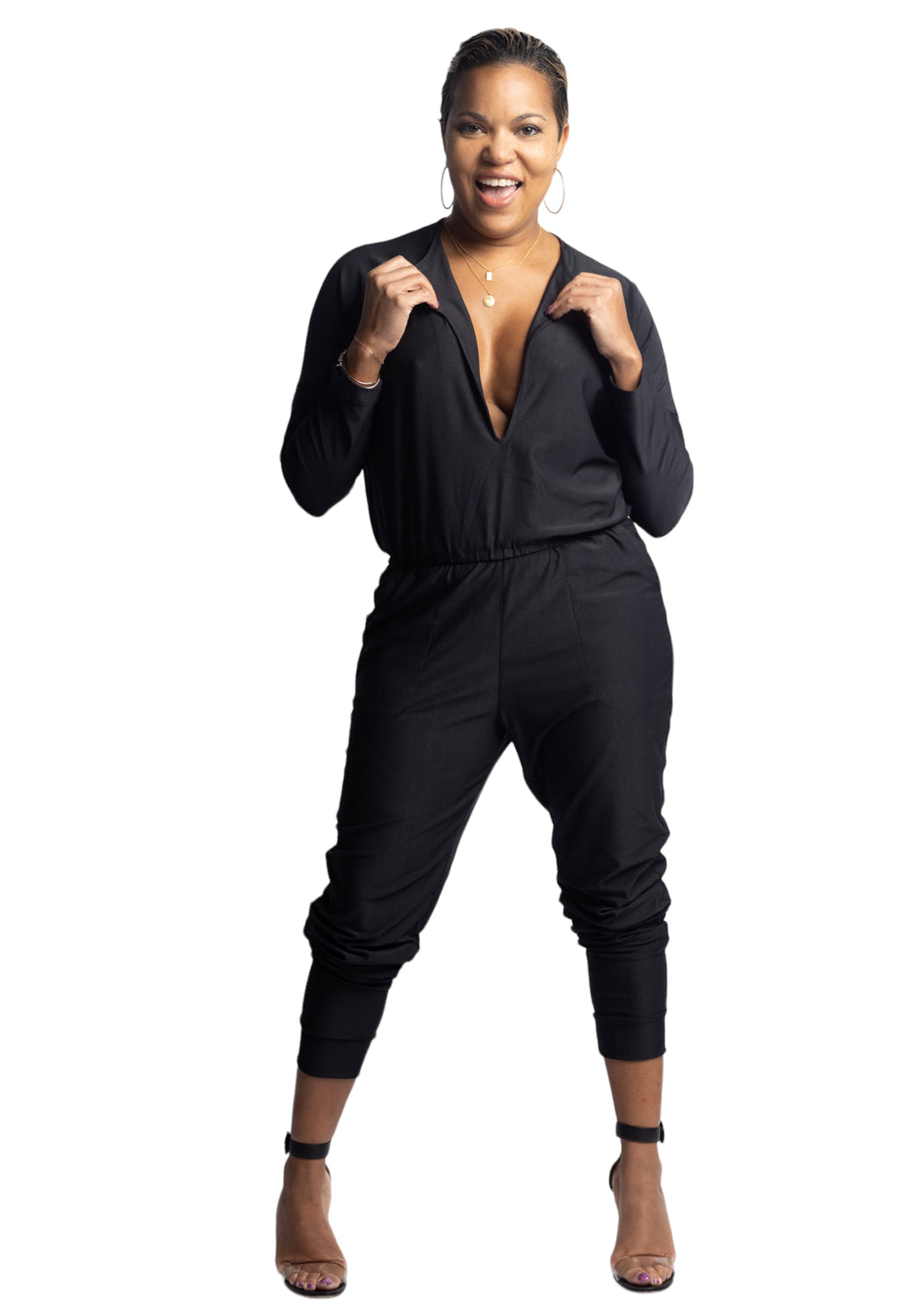 Kimora - Black Keyhole Jumper